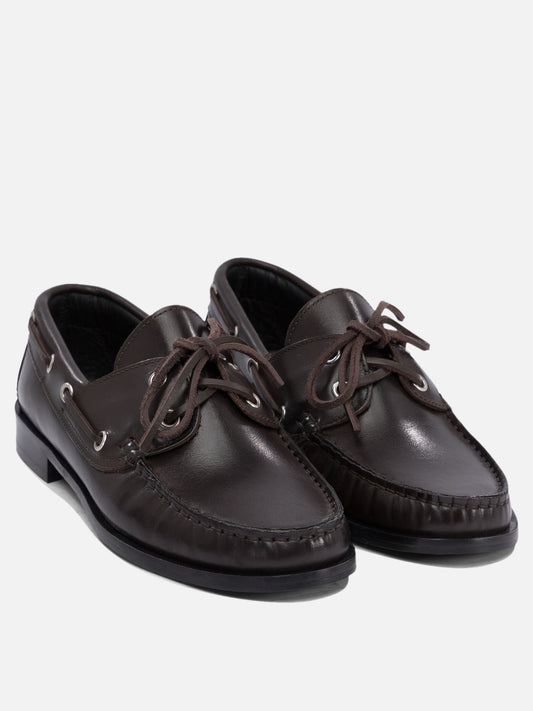 Laced loafers 100% leather - 50% leather 50% rubber Brown - Aeyde Women | PLP | VIETTI Online Store | 2