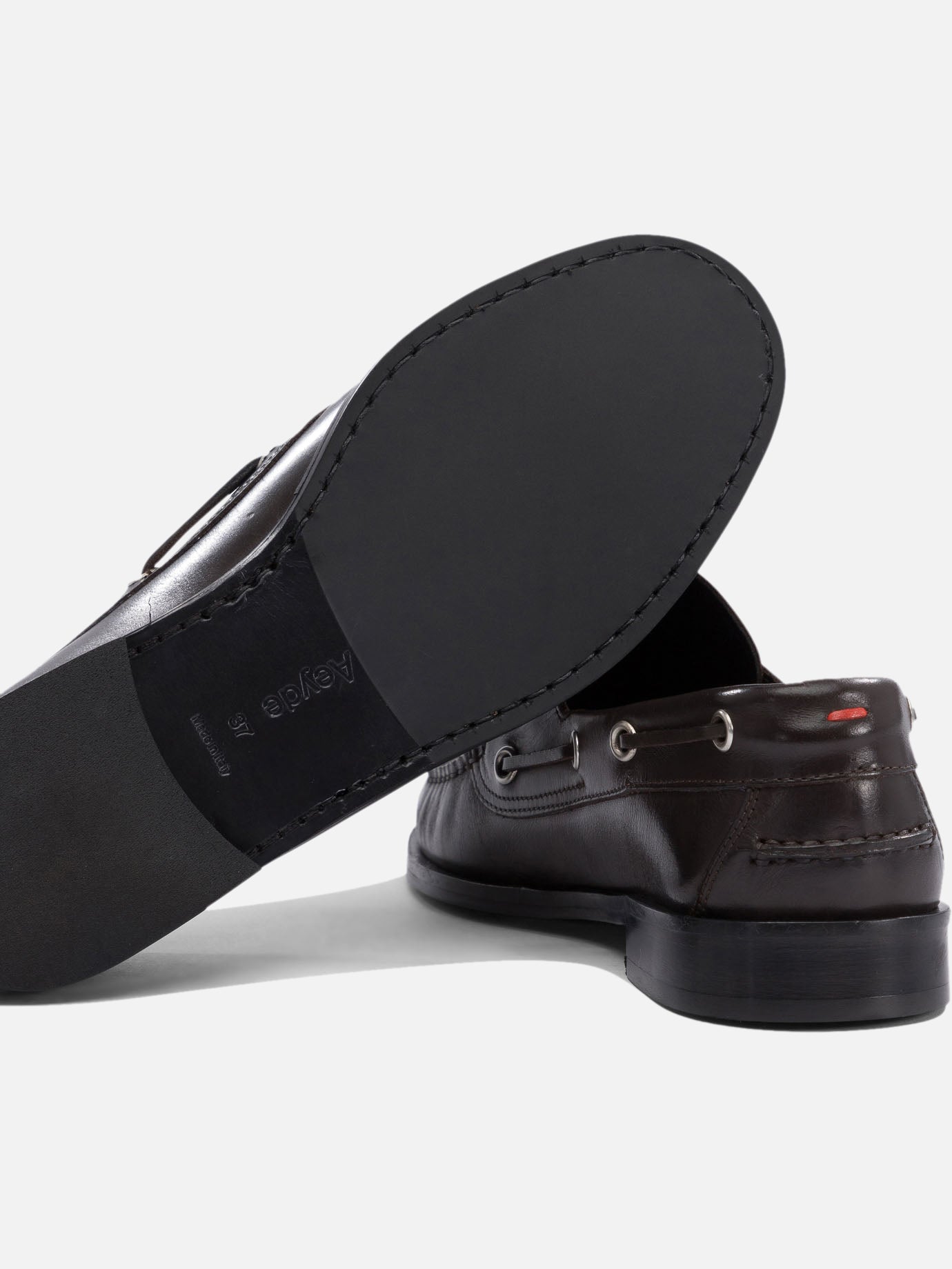 Laced loafers 100% leather - 50% leather 50% rubber Brown - Aeyde Women | PDP | VIETTI Online Store | Zoom-Modal_5