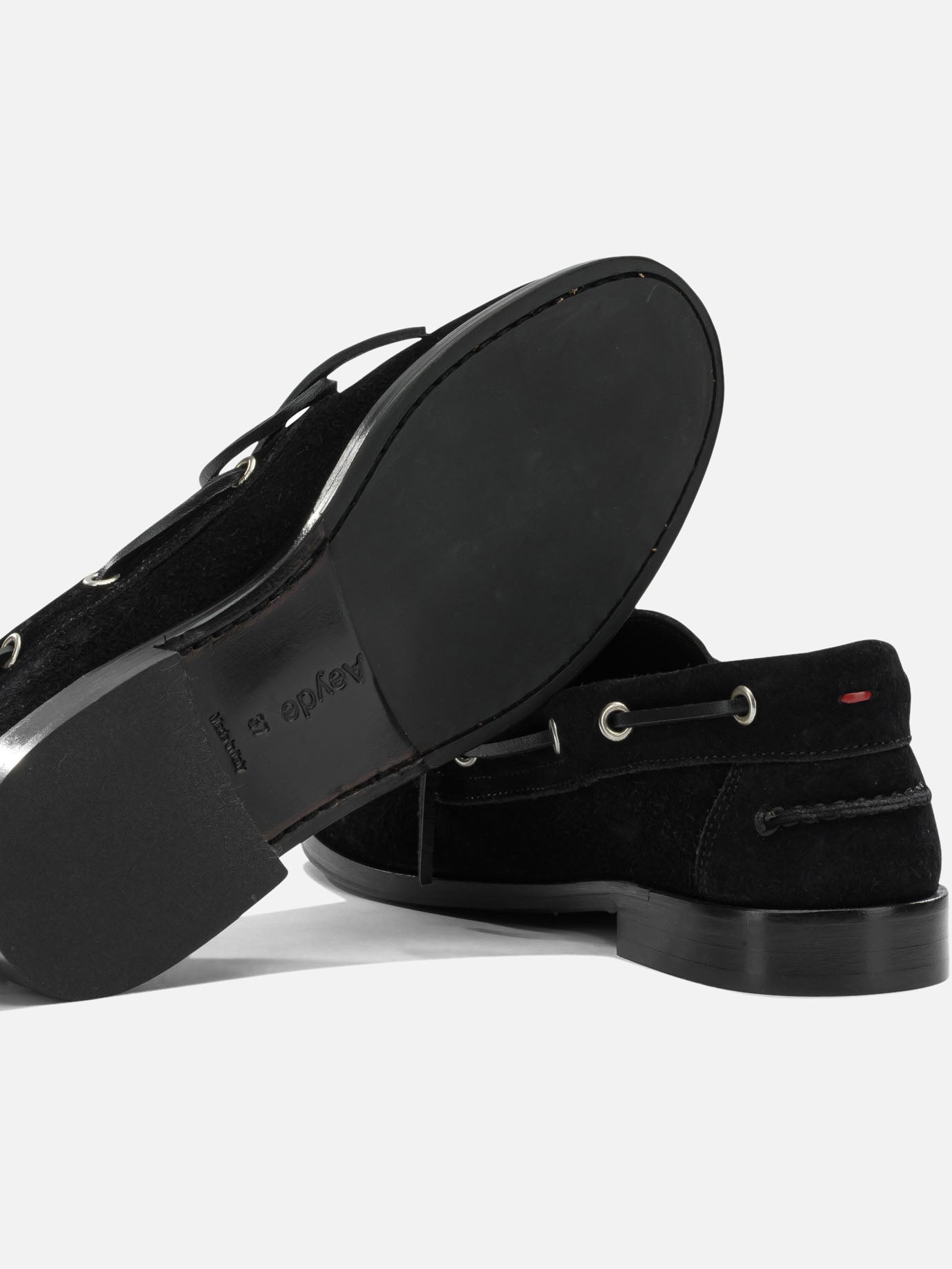 Loafers 100% cow suede leather - 50% cow leather 50% rubber Black - Aeyde Women | PDP | VIETTI Online Store | Zoom-Modal_5