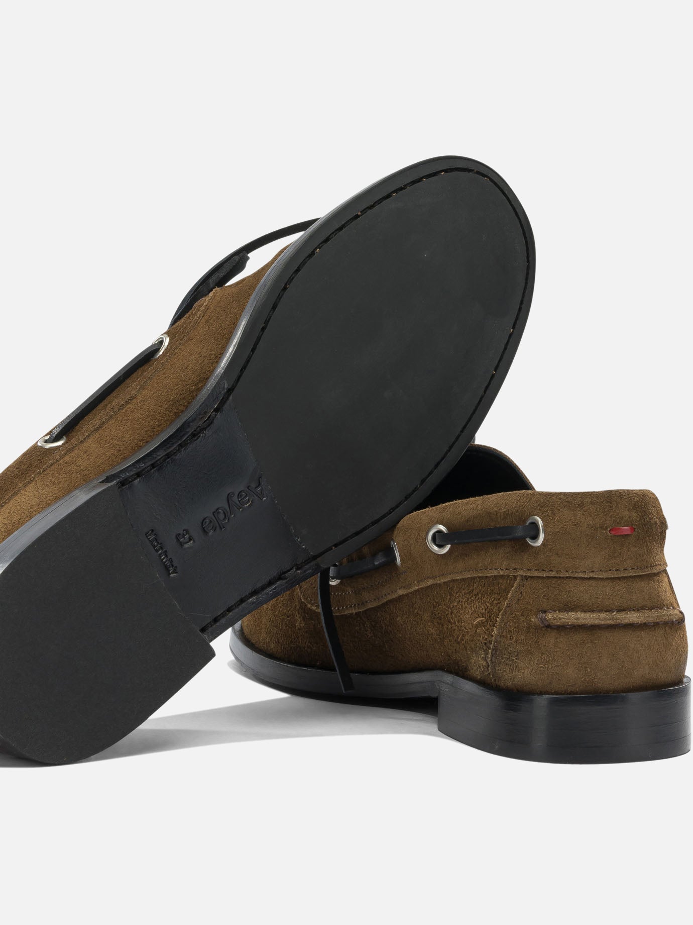 Laced loafers 100% cow suede leather - 50% cow leather 50% rubber Brown - Aeyde Women | PDP | VIETTI Online Store | Zoom-Modal_5