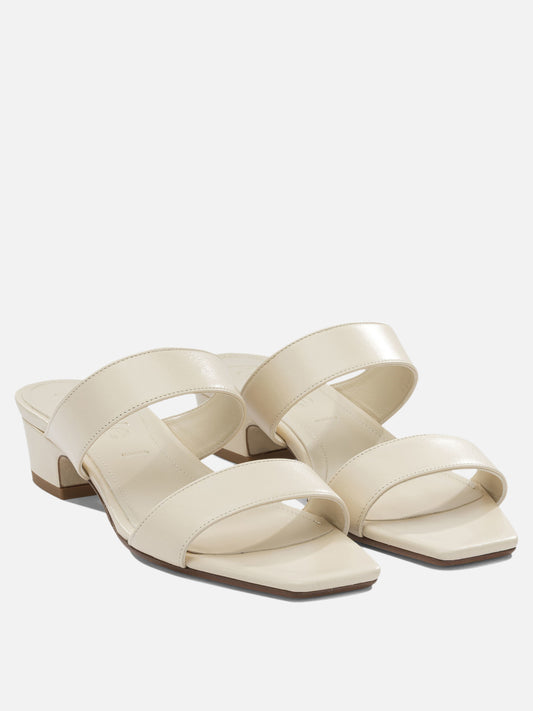 Heeled sandals 100% nappa leather - 100% cow leather White - Aeyde Women | PDP | VIETTI Online Store | 2