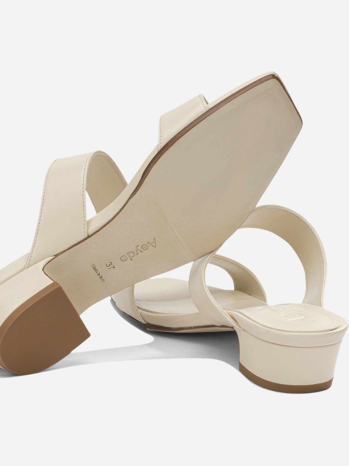 Heeled sandals 100% nappa leather - 100% cow leather White - Aeyde Women | PDP | VIETTI Online Store | Zoom-Modal_5