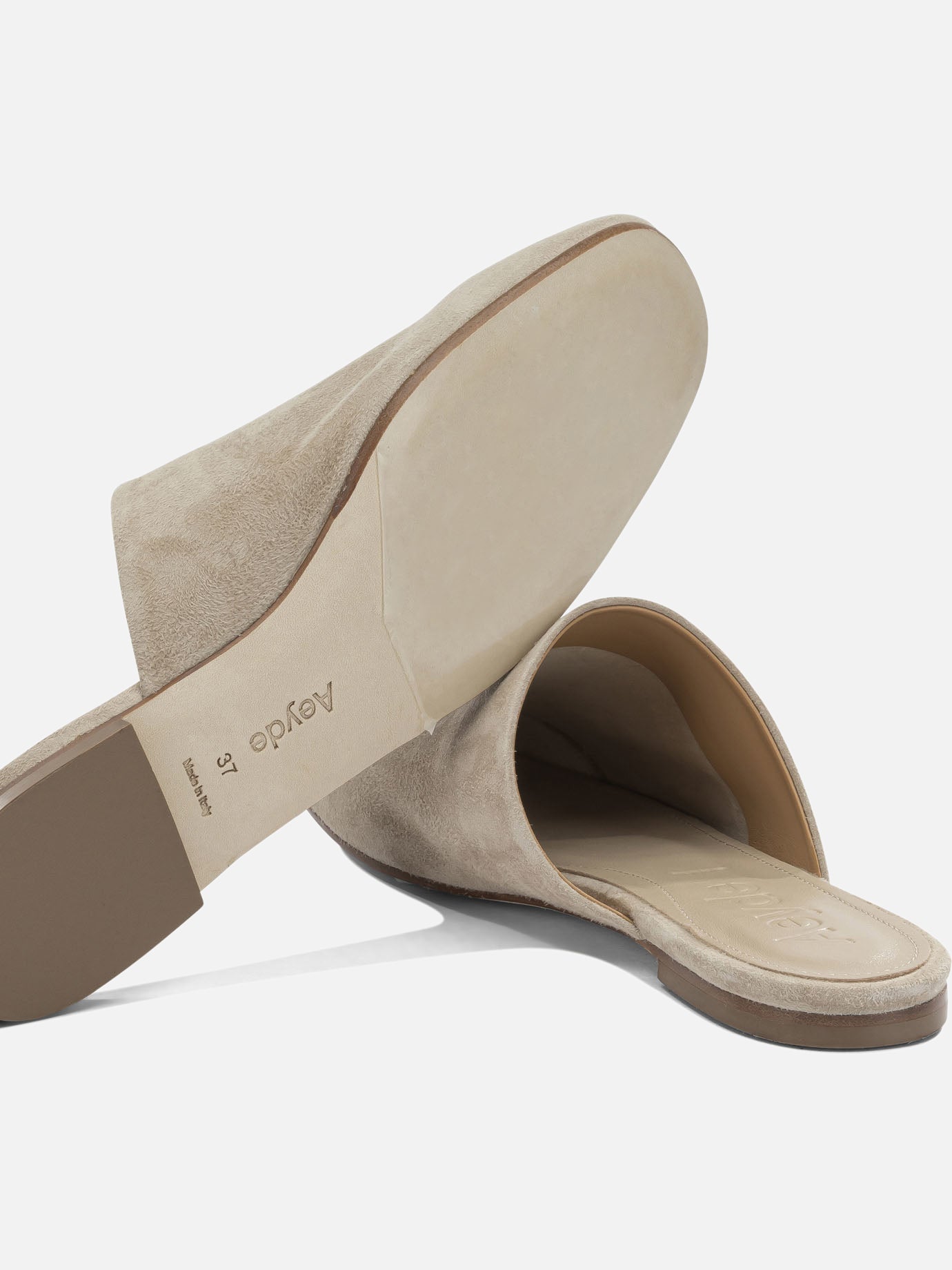 Flat sandals 100% kid suede leather - 100% cow leather Beige - Aeyde Women | PDP | VIETTI Online Store | Zoom-Modal_5