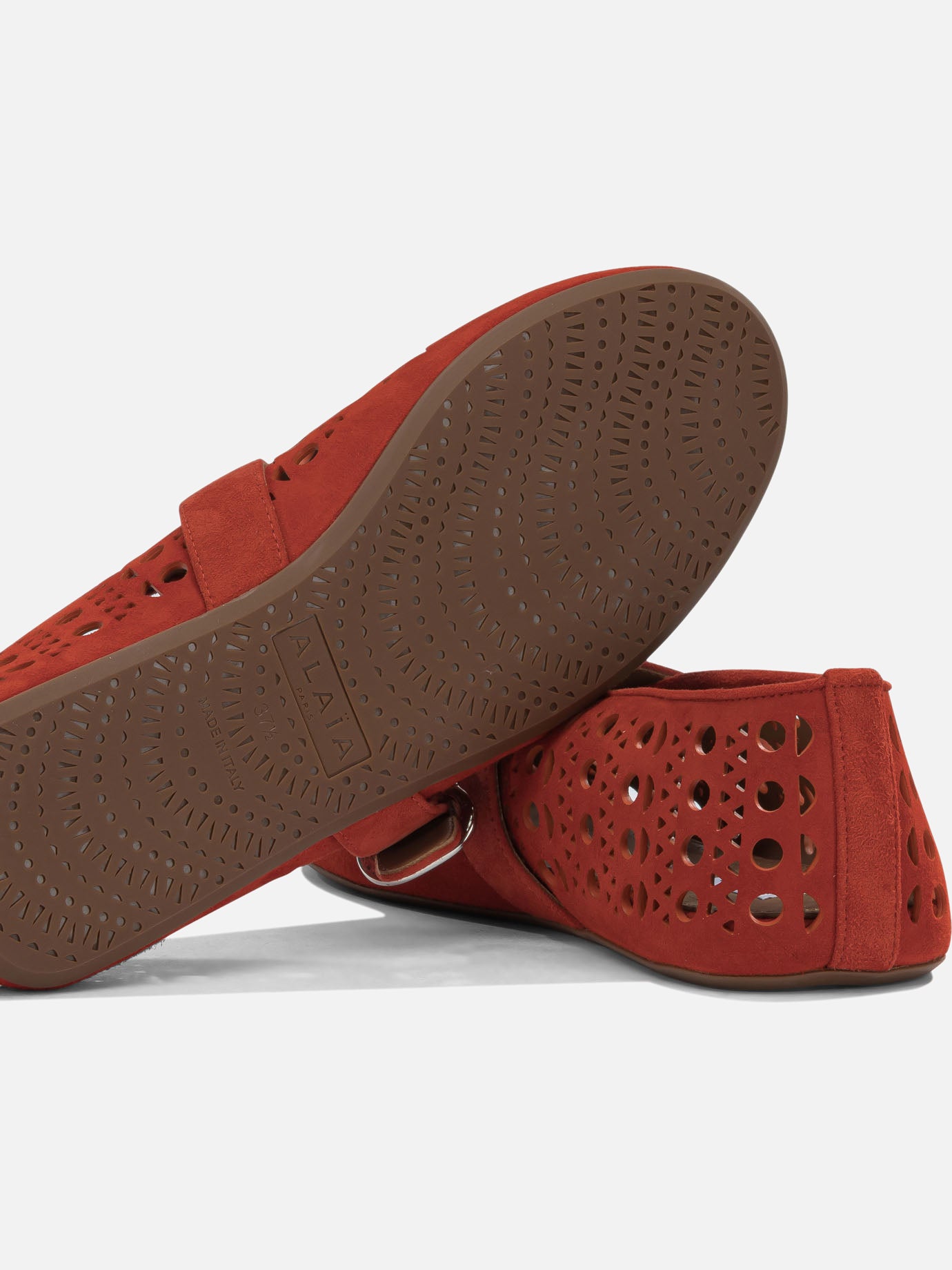 Mary Jane ballet flats 100% lamb leather - 100% rubber Orange - Alaïa Women | PDP | VIETTI Online Store | Zoom-Modal_5