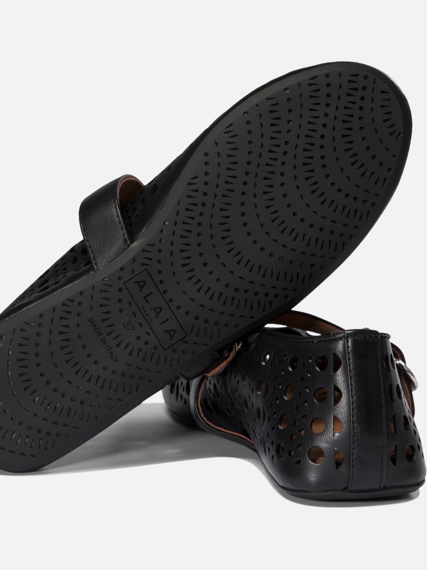 Mary Jane ballet flats 100% lamb leather - 100% rubber Black - Alaïa Women | PDP | VIETTI Online Store | Zoom-Modal_5