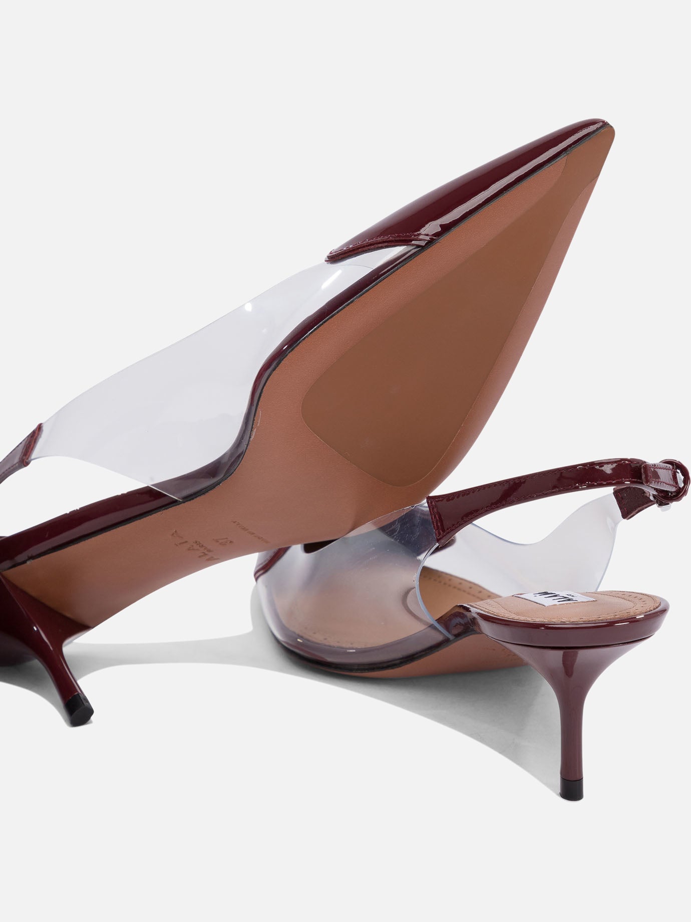 Alaïa "Cœur 55 mm" slingbacks Bordeaux