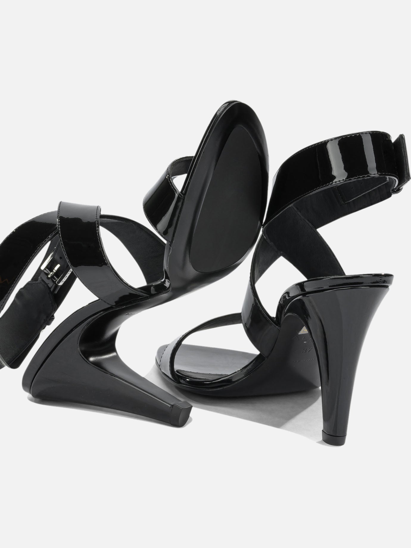 Sandali con tacco 100% leather - 50% leather 50% rubber Nero - Alaïa Donna | PDP | VIETTI Online Store | Zoom-Modal_5