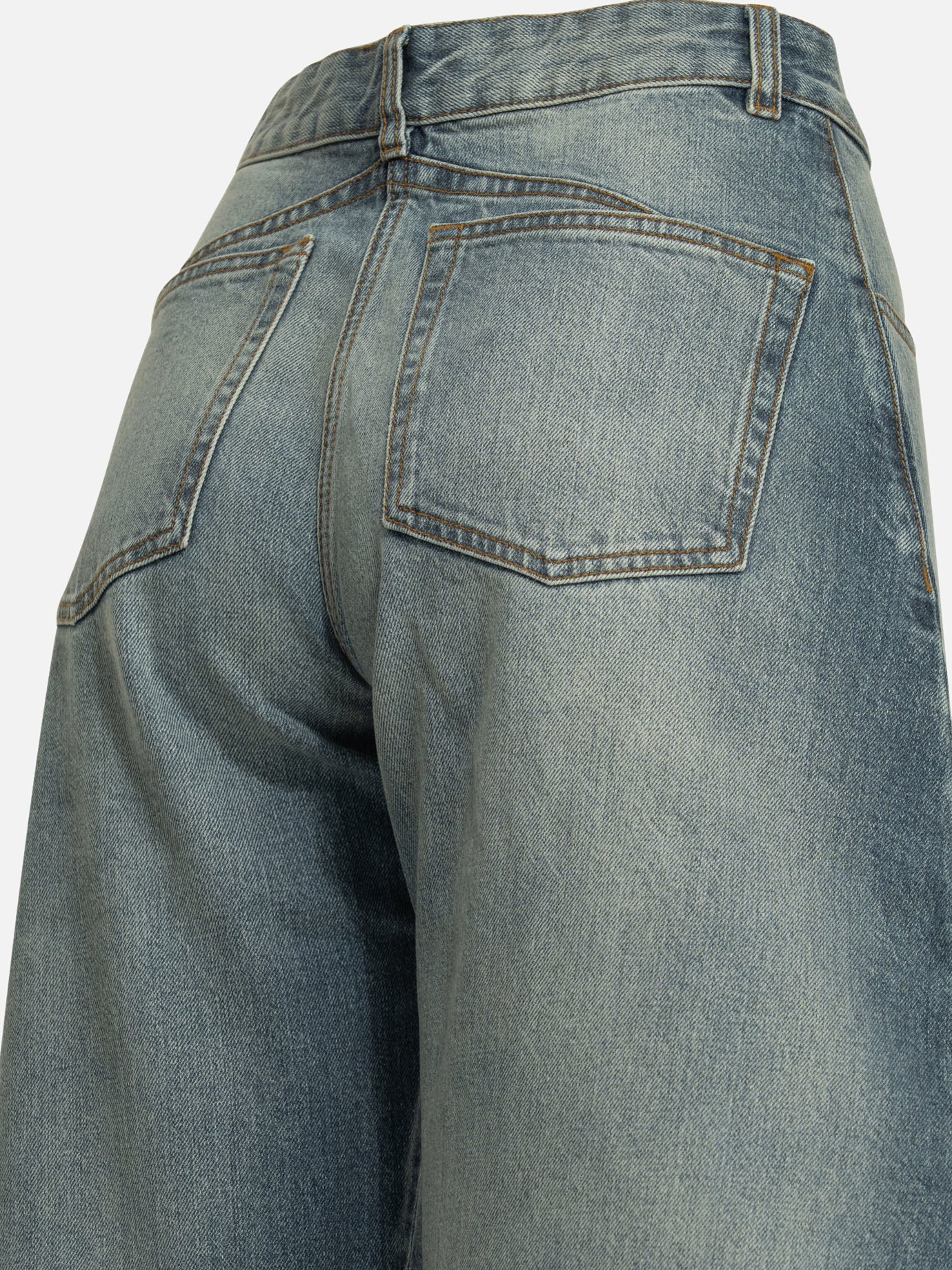 Wide-leg jeans Solid colour Light blue - Alaïa Women | PDP | VIETTI Online Store | Zoom-Modal_6