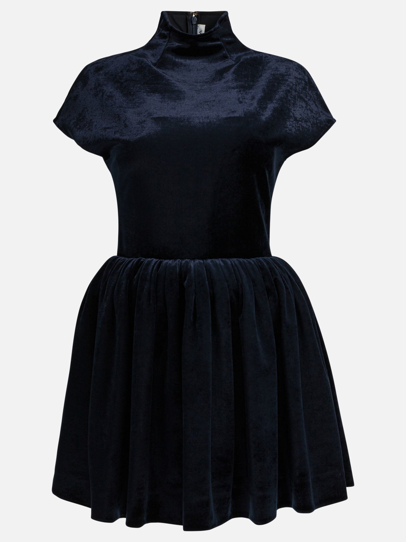 Alaa Short balloon dress Blue - Women | VIETTI Online Store Alaa Short balloon dress Blue - Women | VIETTI Online Store