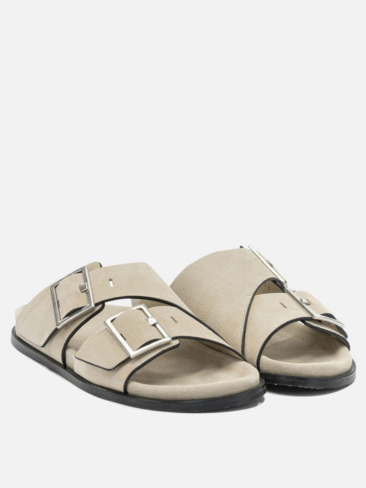 Flat sandals 100% cow suede - 100% cow leather Beige - Alohas Women | PLP | VIETTI Online Store | 2
