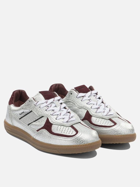 Low top sneakers 100% cow leather - 100% rubber Silver - Alohas Women | PLP | VIETTI Online Store | 2