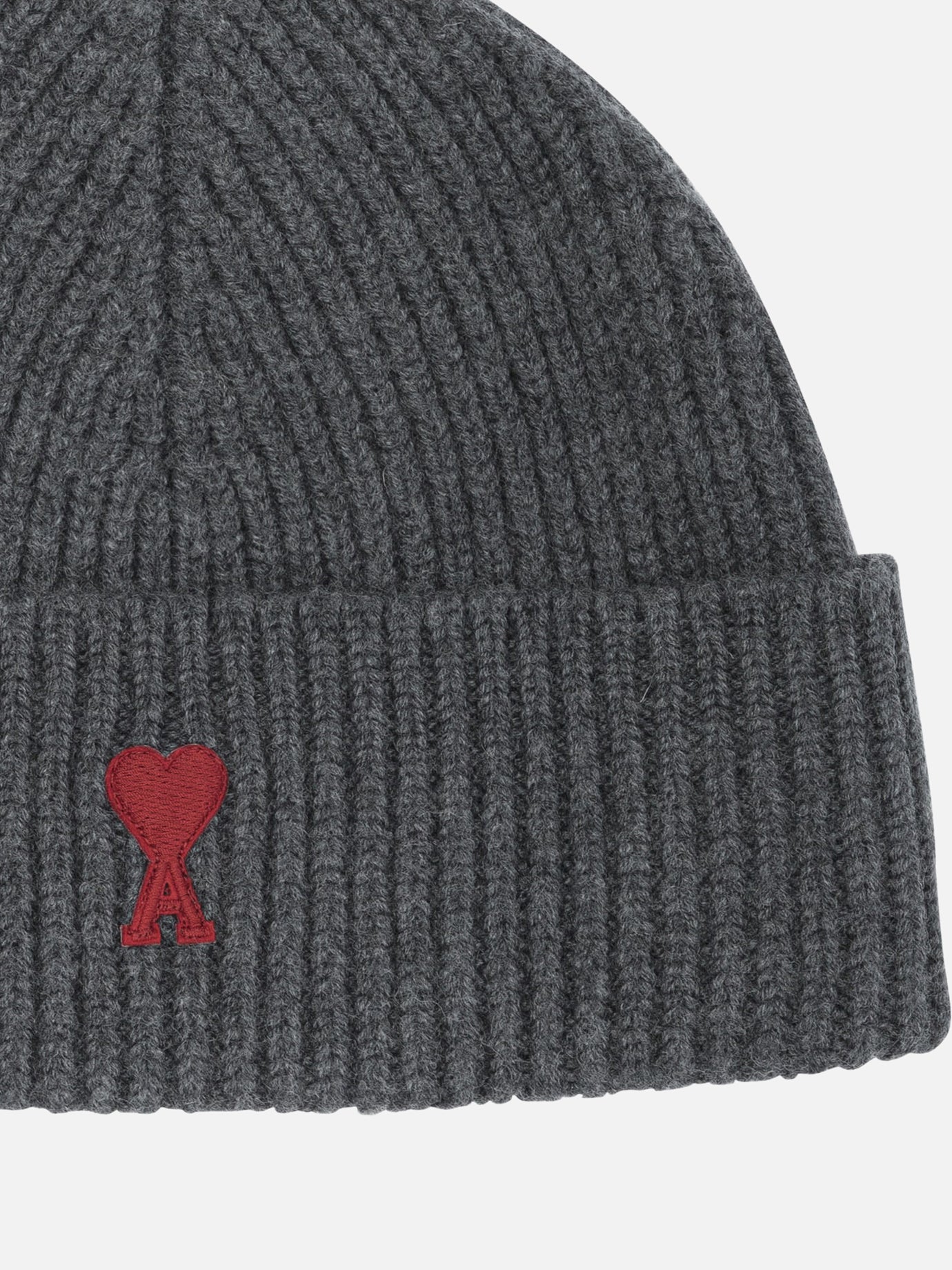 Beanies 100% merino wool - Other fabric: 100% polyester Grey - Ami Paris Women | PDP | VIETTI Online Store | Zoom-Modal_3