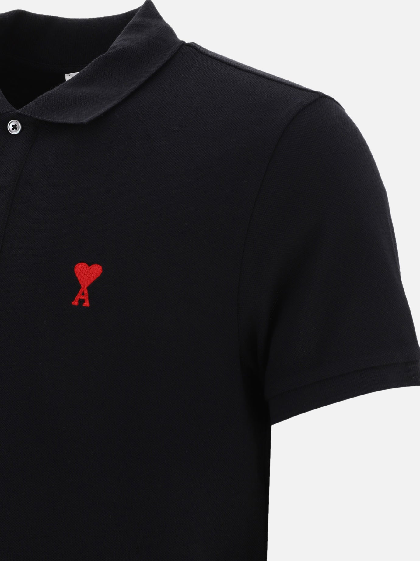 Polo con bottoni Logo Nero - Ami Paris Uomo | PDP | VIETTI Online Store | Zoom-Modal_4