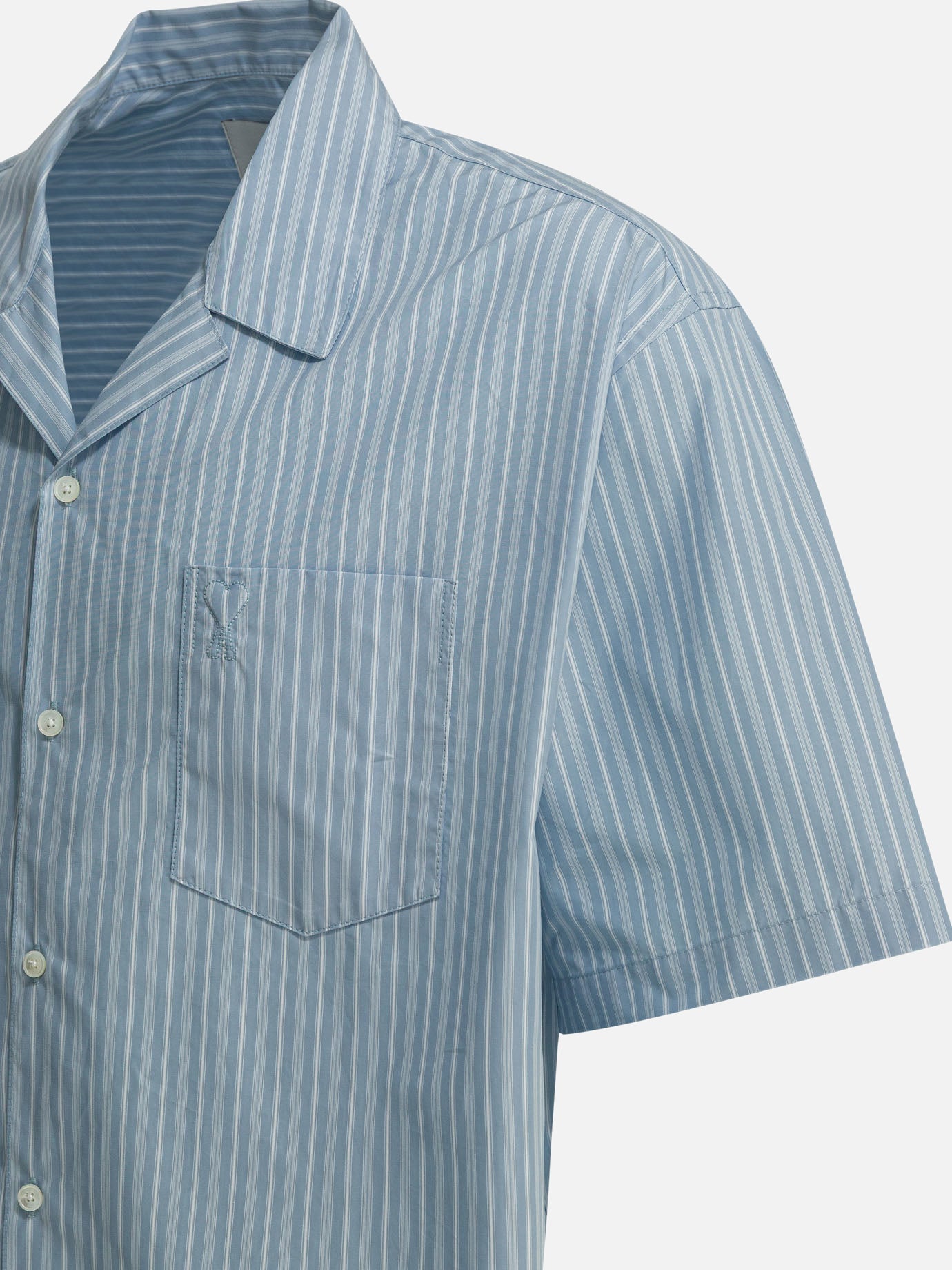 Casual shirts Logo Light blue - Ami Paris Men | PDP | VIETTI Online Store | Zoom-Modal_4