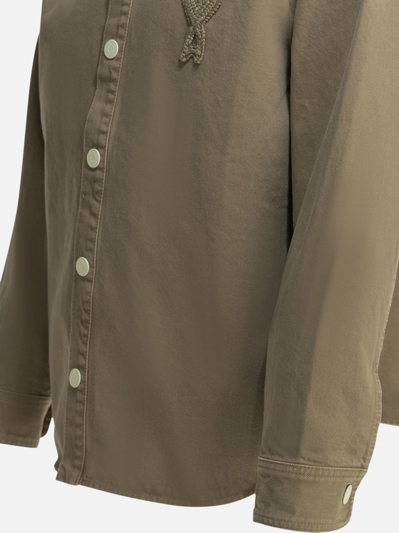 Overshirt jackets Logo Beige - Ami Paris Men | PDP | VIETTI Online Store | Zoom-Modal_4