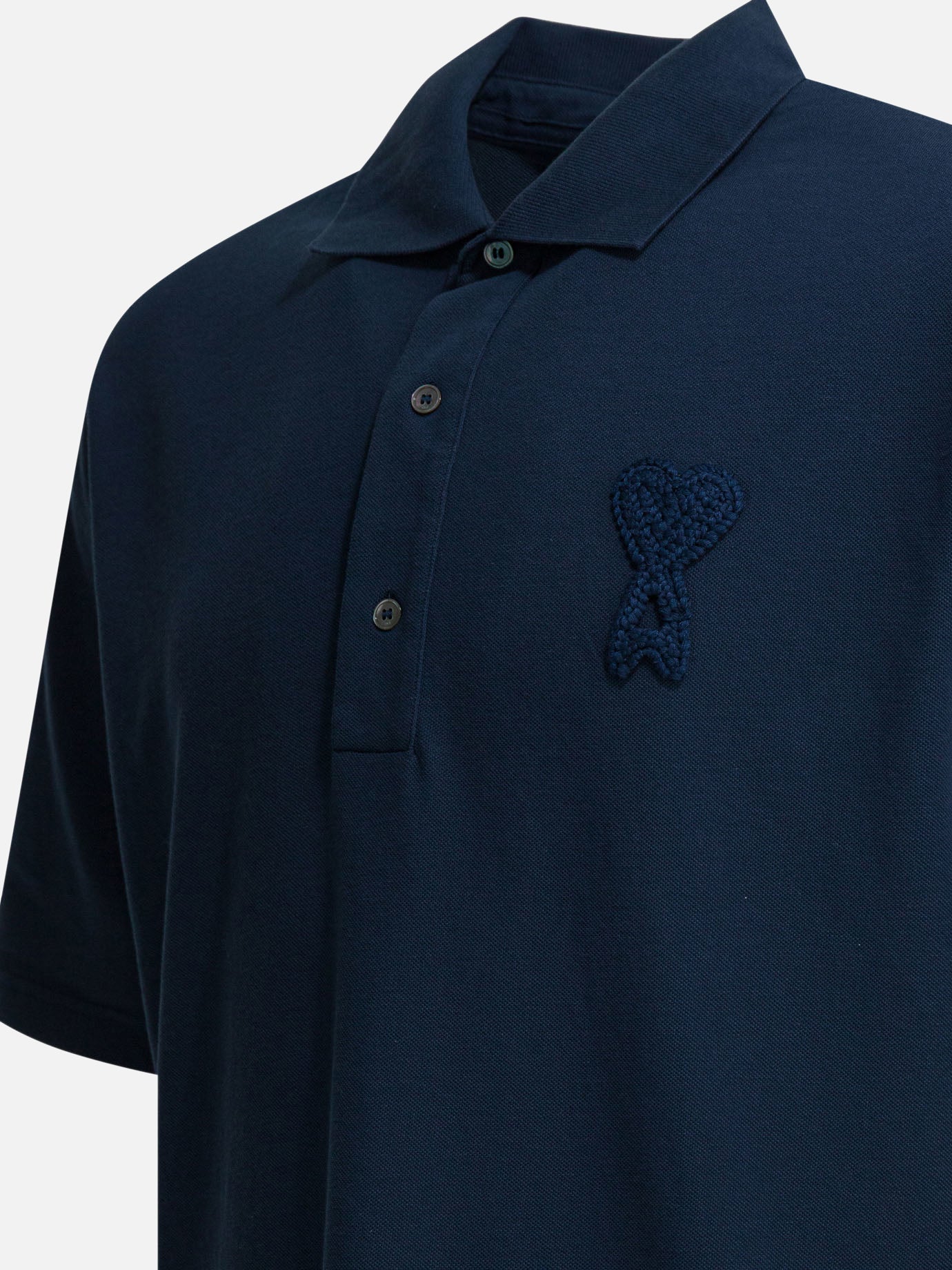 Polo shirts with buttons Logo Blue - Ami Paris Men | PDP | VIETTI Online Store | Zoom-Modal_4