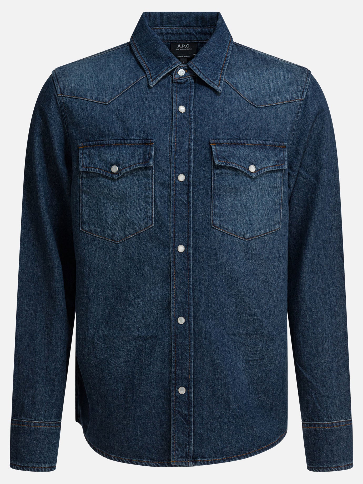 apc dress shirt A.P.C. | Mateo Logo Shirt | XXL