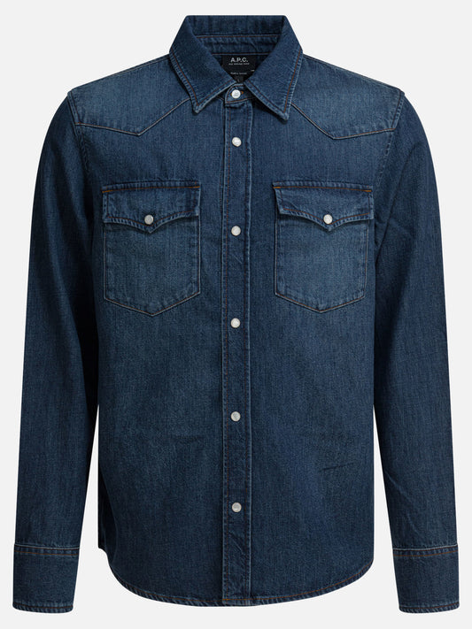 A.P.C. Western denim shirt Blue