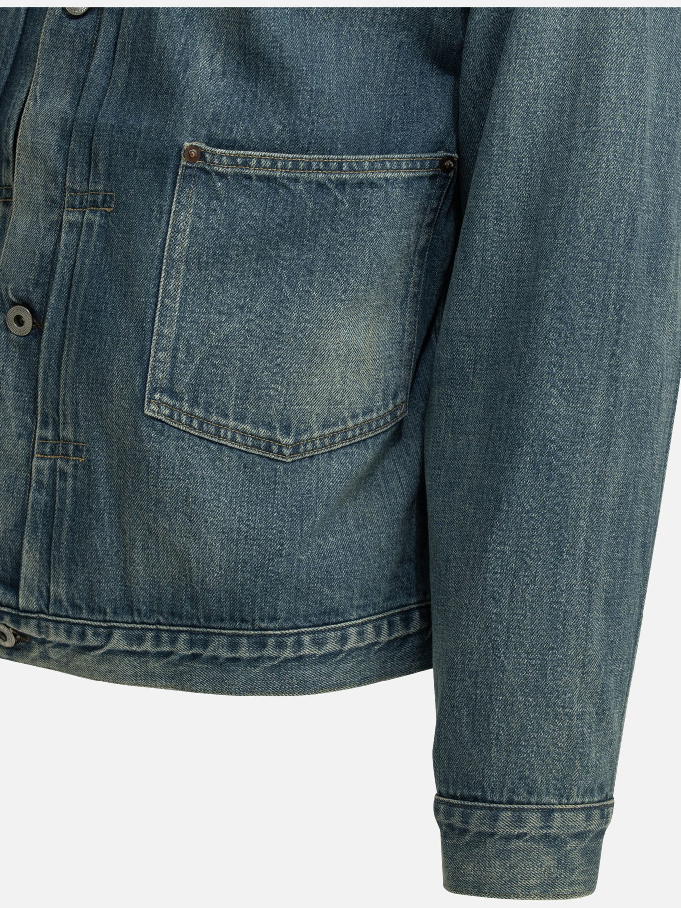Denim jackets Solid colour Blue - A.Presse Men | PDP | VIETTI Online Store | Zoom-Modal_6