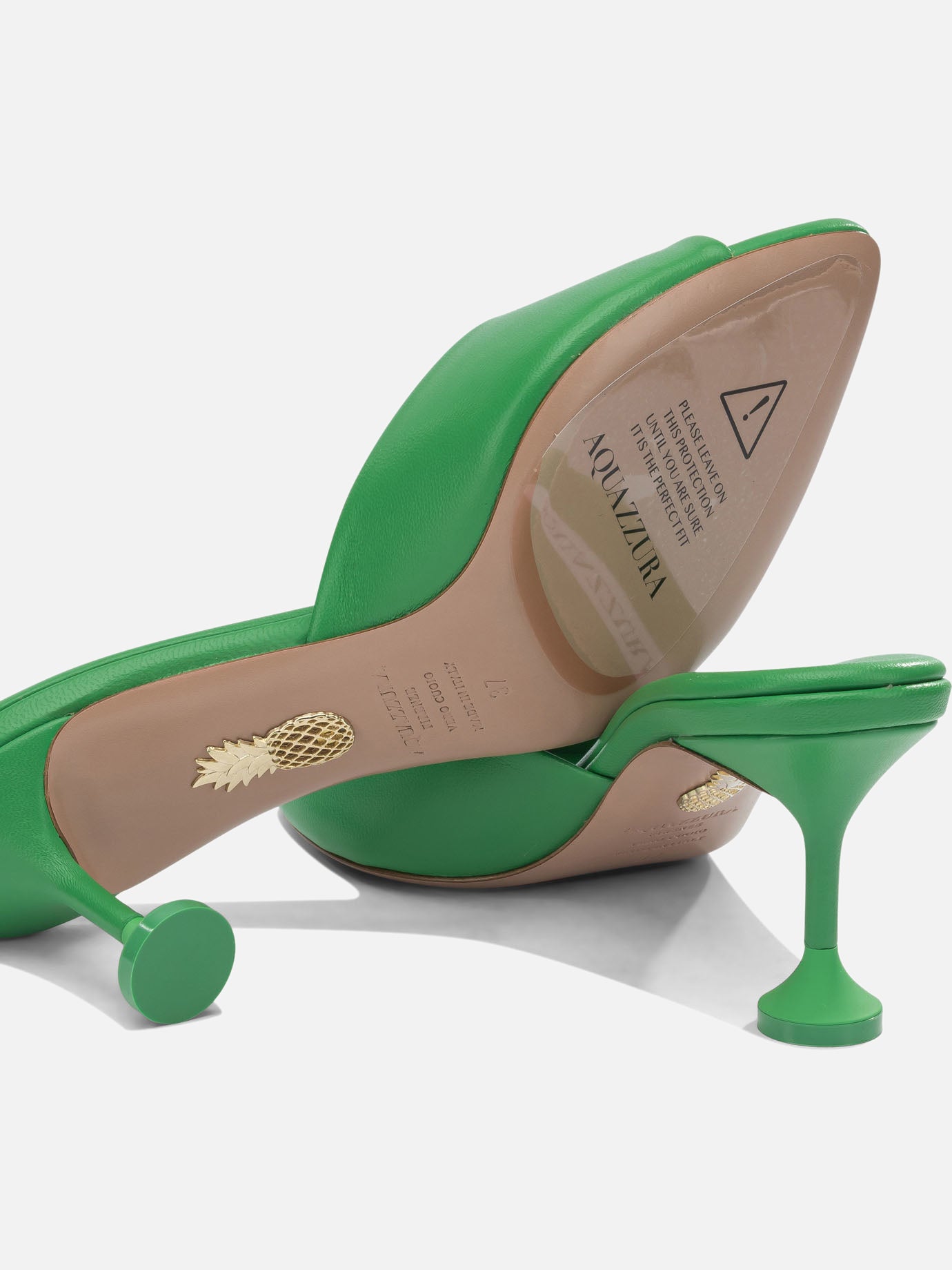 Mules 100% crossbred leather - 100% calf leather Green - Aquazzura Women | PDP | VIETTI Online Store | Zoom-Modal_5