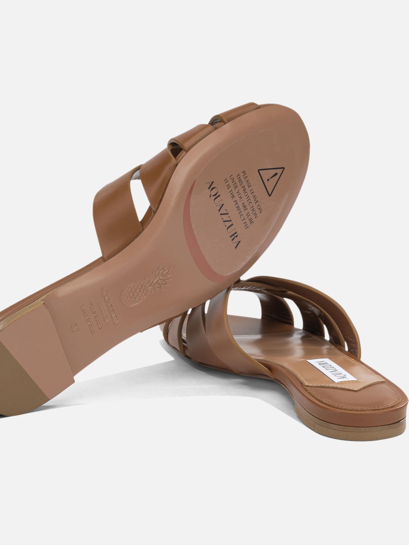 Slides 100% calf leather - 100% calf leather Brown - Aquazzura Women | PDP | VIETTI Online Store | Zoom-Modal_5