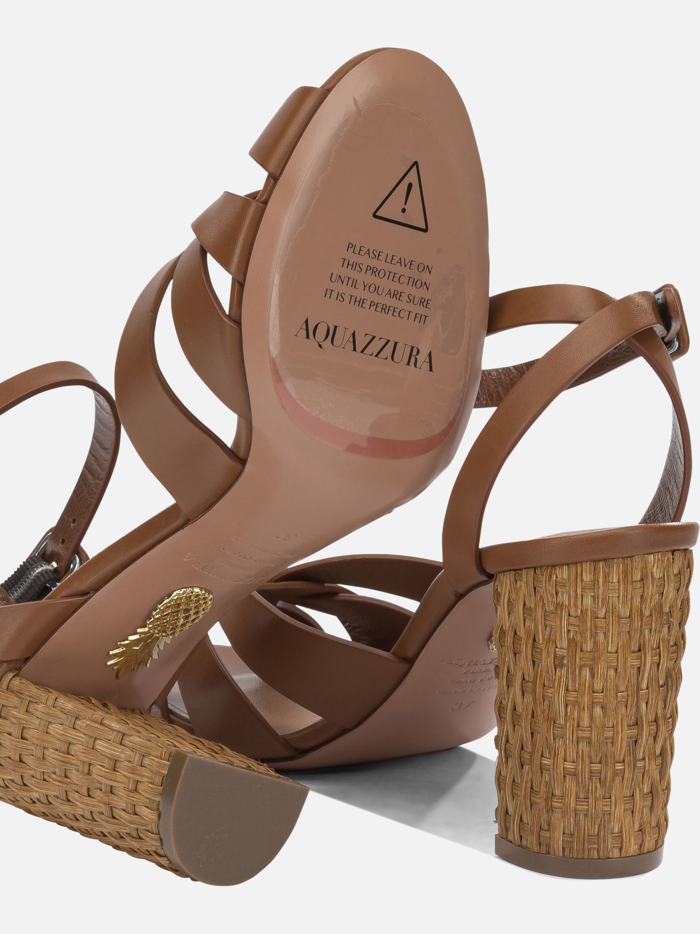 Heeled sandals 100% calf leather - 100% calf leather Brown - Aquazzura Women | PDP | VIETTI Online Store | Zoom-Modal_5