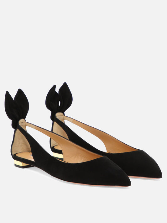Classic ballet flats 100% kid leather - 100% calf leather Black - Aquazzura Women | PLP | VIETTI Online Store | 2
