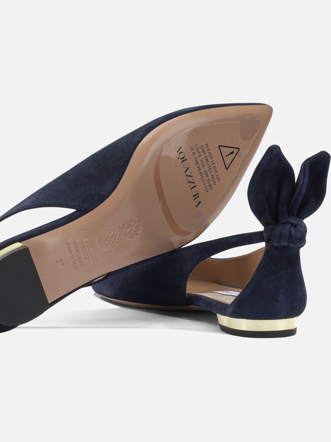 Classic ballet flats 100% kid leather - 100% calf leather Blue - Aquazzura Women | PDP | VIETTI Online Store | Zoom-Modal_5