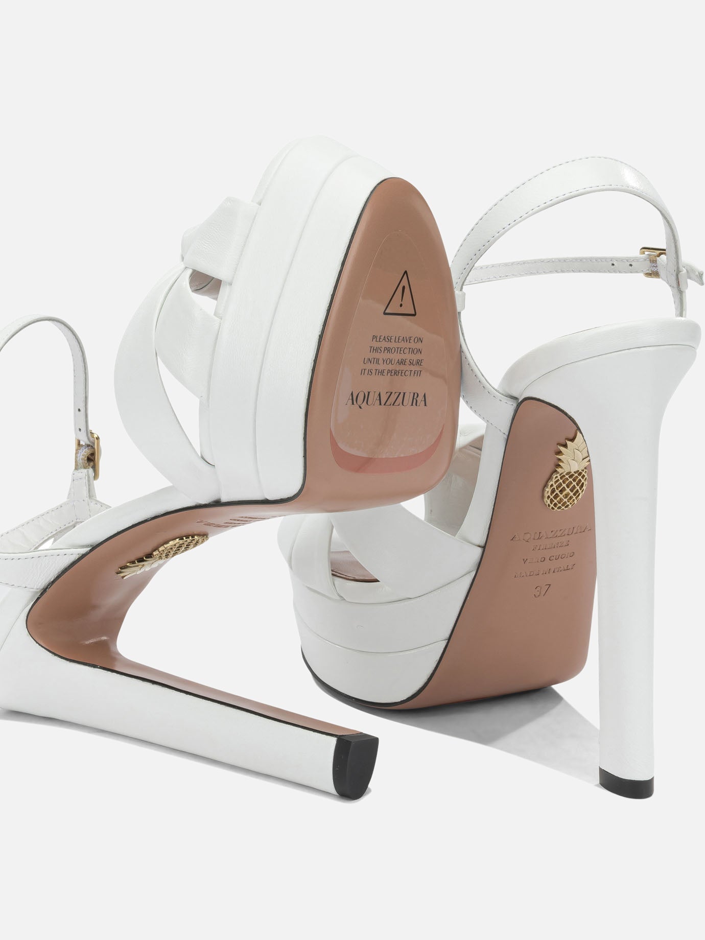 Heeled sandals 100% crossbred leather - 100% calf leather White - Aquazzura Women | PDP | VIETTI Online Store | Zoom-Modal_5