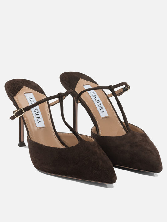Mules 100% kid leather - 100% calf leather Brown - Aquazzura Women | PLP | VIETTI Online Store | 2