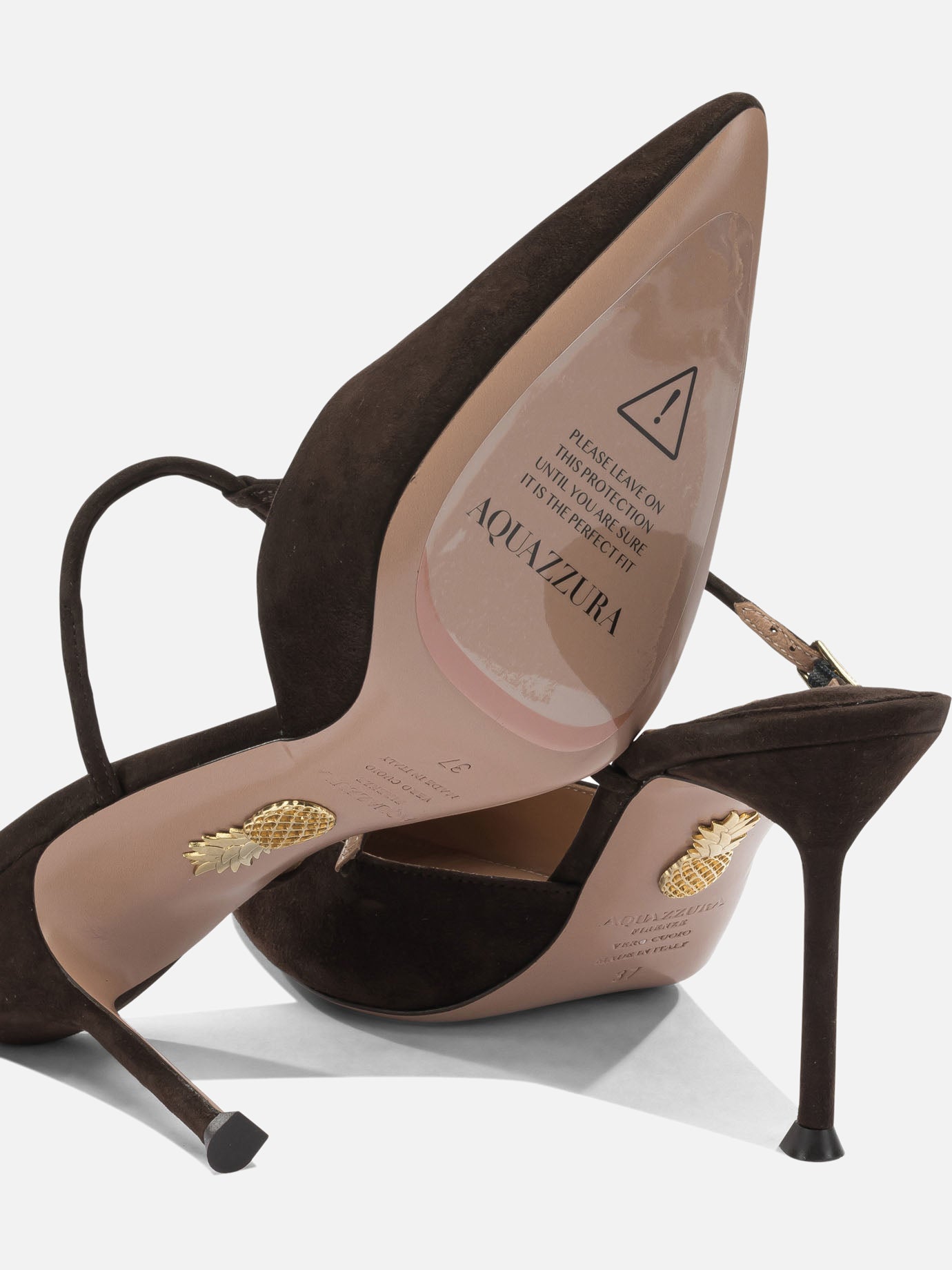 Mules 100% kid leather - 100% calf leather Brown - Aquazzura Women | PDP | VIETTI Online Store | Zoom-Modal_5
