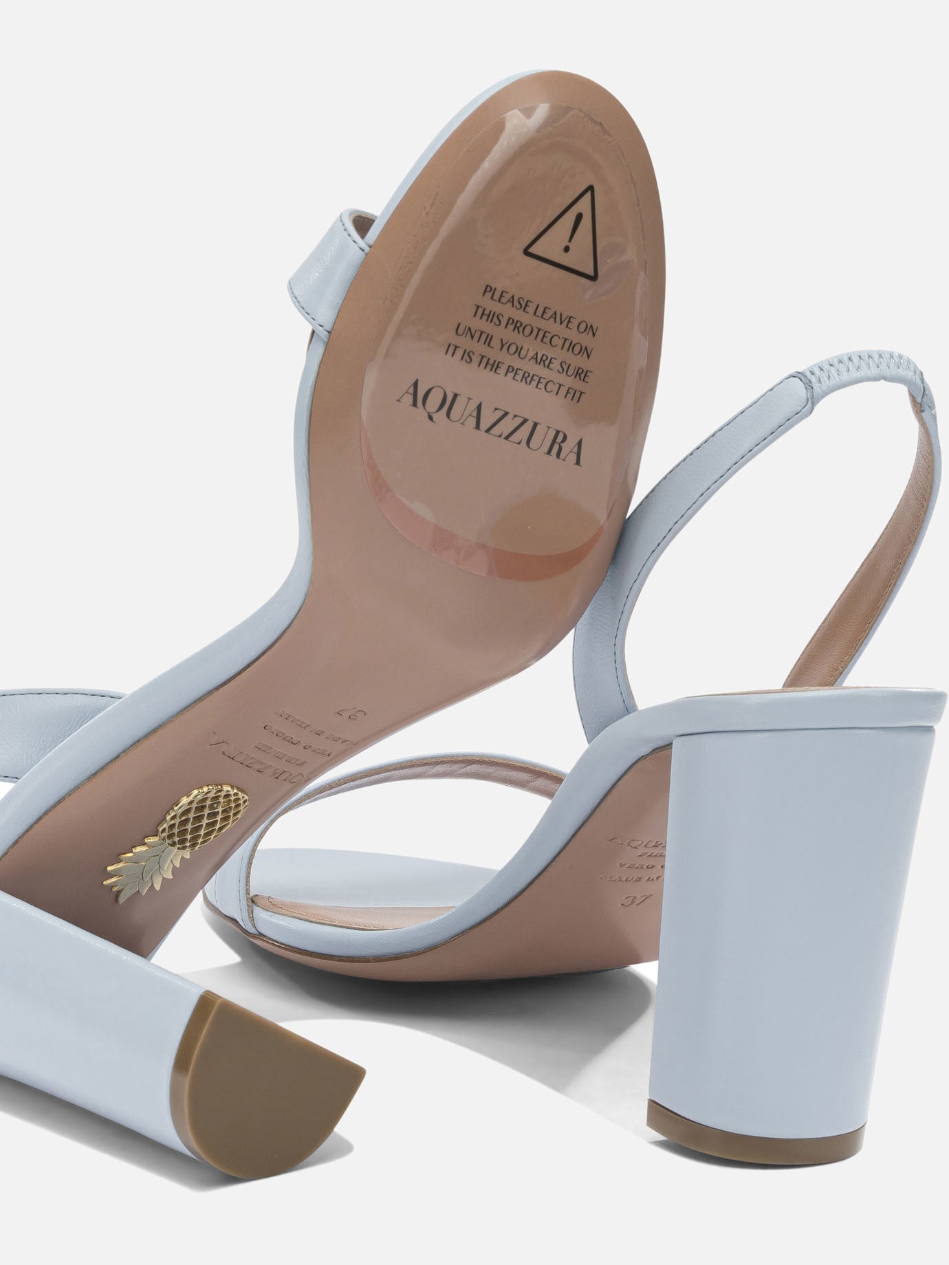 Heeled sandals 100% leather - 100% leather Light blue - Aquazzura Women | PDP | VIETTI Online Store | Zoom-Modal_5