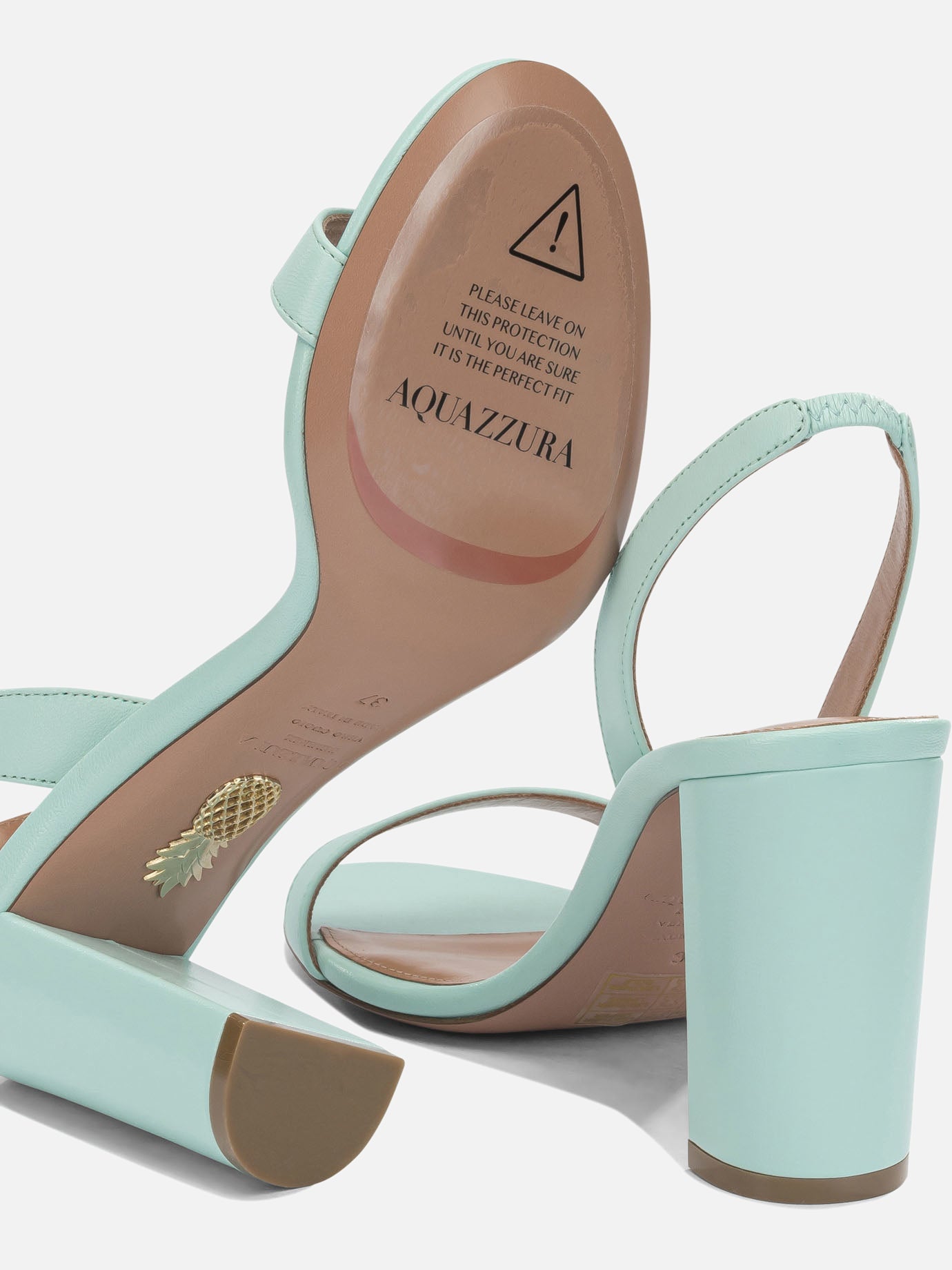 Heeled sandals 100% leather - 100% leather Light blue - Aquazzura Women | PDP | VIETTI Online Store | Zoom-Modal_5