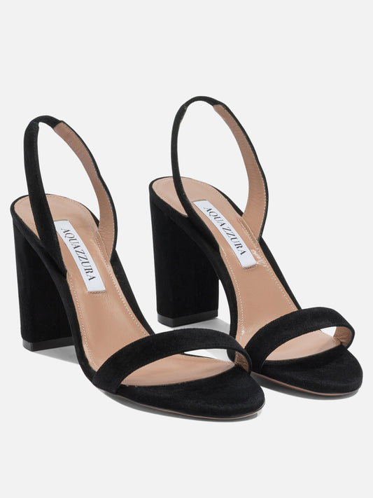 Heeled sandals 100% leather - 100% leather Black - Aquazzura Women | PLP | VIETTI Online Store | 2
