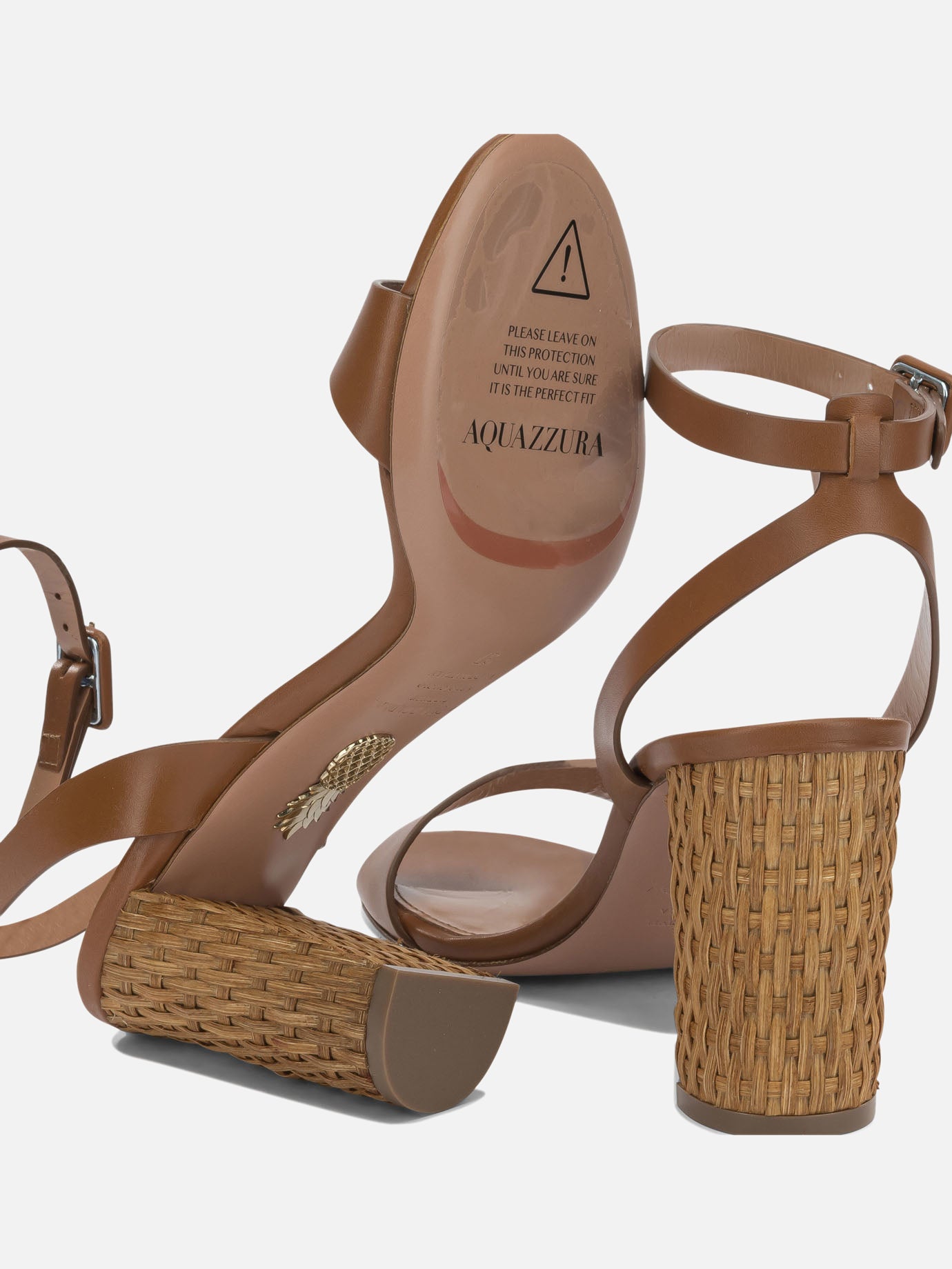Heeled sandals 100% calf leather - 100% calf leather Brown - Aquazzura Women | PDP | VIETTI Online Store | Zoom-Modal_5