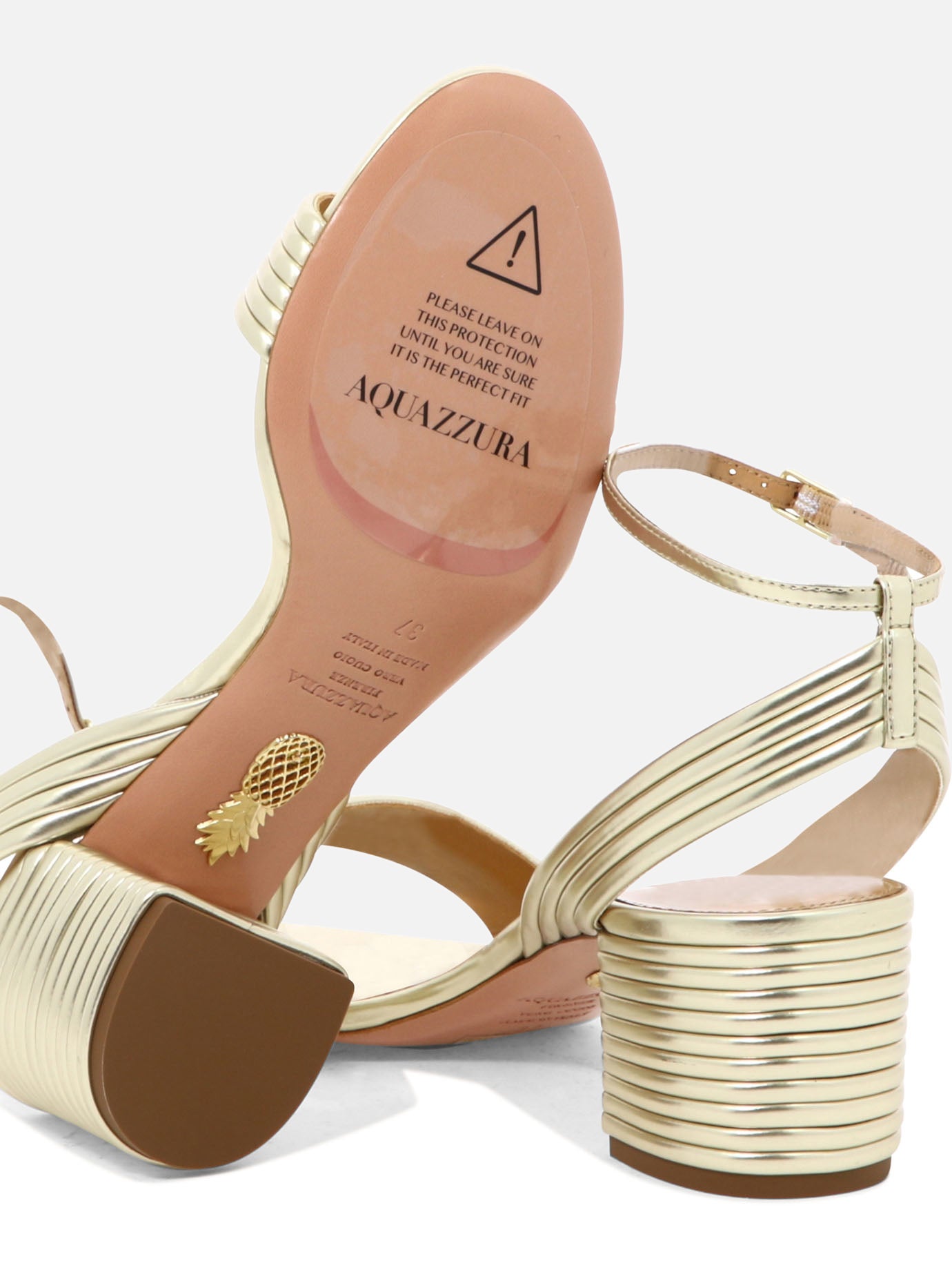 Sandali con tacco 5% alfa - 100% calf leather Oro - Aquazzura Donna | PDP | VIETTI Online Store | Zoom-Modal_5
