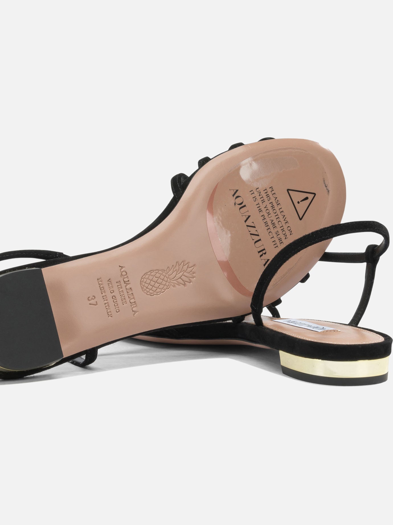 Flat sandals 100% kid leather - 100% calf leather Black - Aquazzura Women | PDP | VIETTI Online Store | Zoom-Modal_5