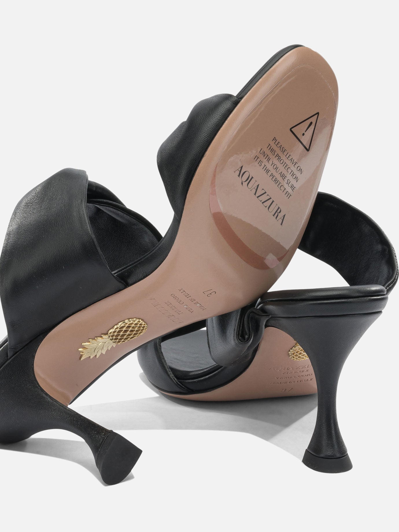 Aquazzura "Twist 75mm" heeled sandals Black