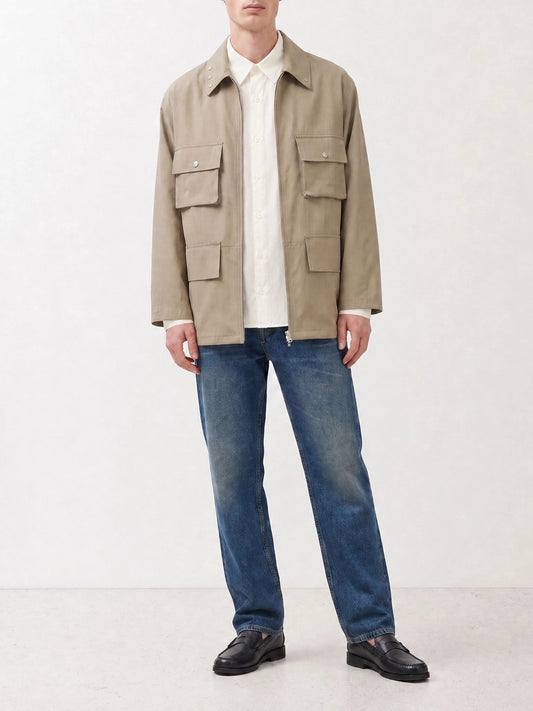 Overshirt jackets Solid colour Beige - Auralee Men | PLP | VIETTI Online Store | 2