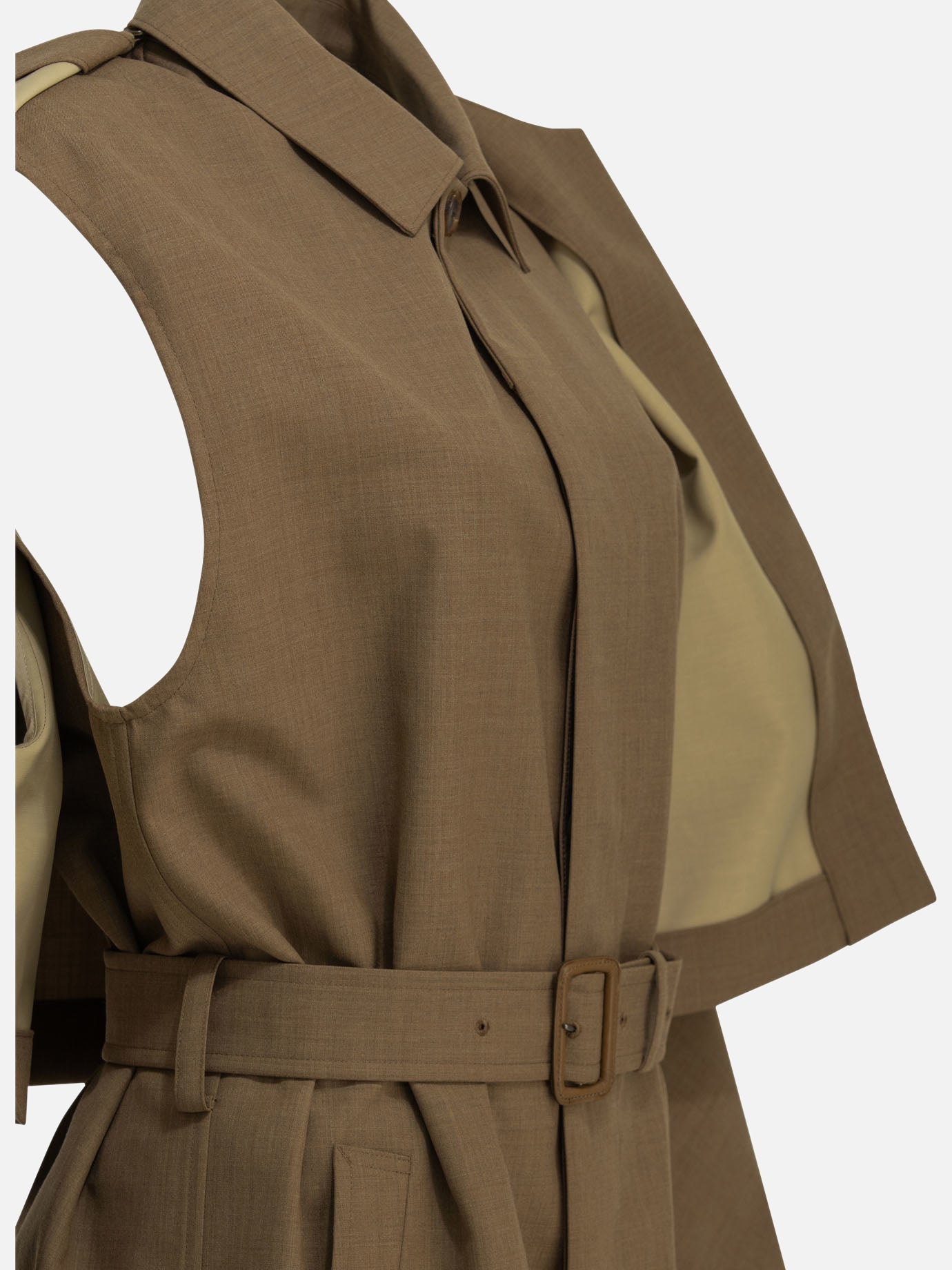 Raincoats & Trench coats Solid colour Brown - Auralee Women | PDP | VIETTI Online Store | Zoom-Modal_4