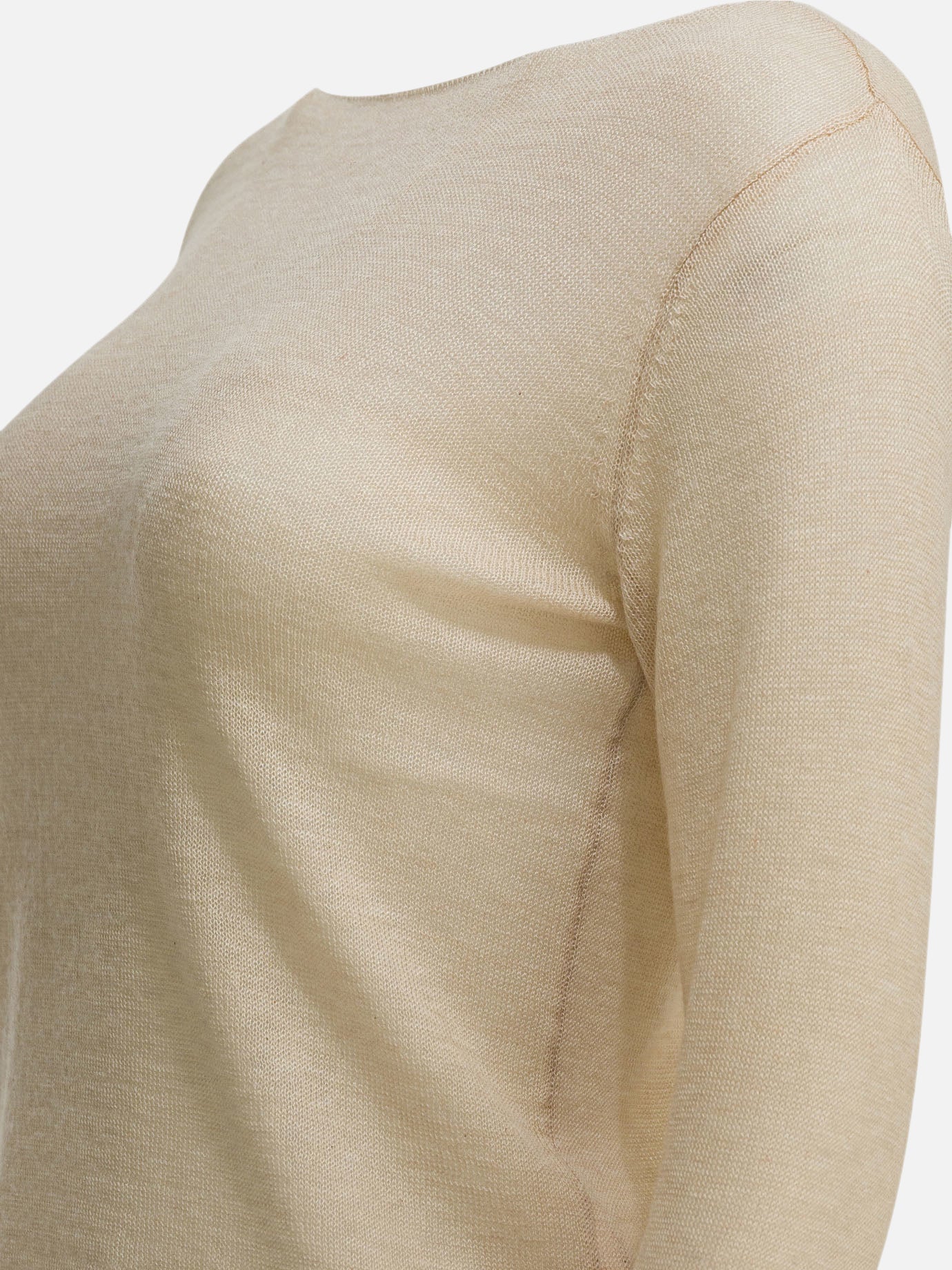 Boat neck sweaters Solid colour Beige - Auralee Women | PDP | VIETTI Online Store | Zoom-Modal_4