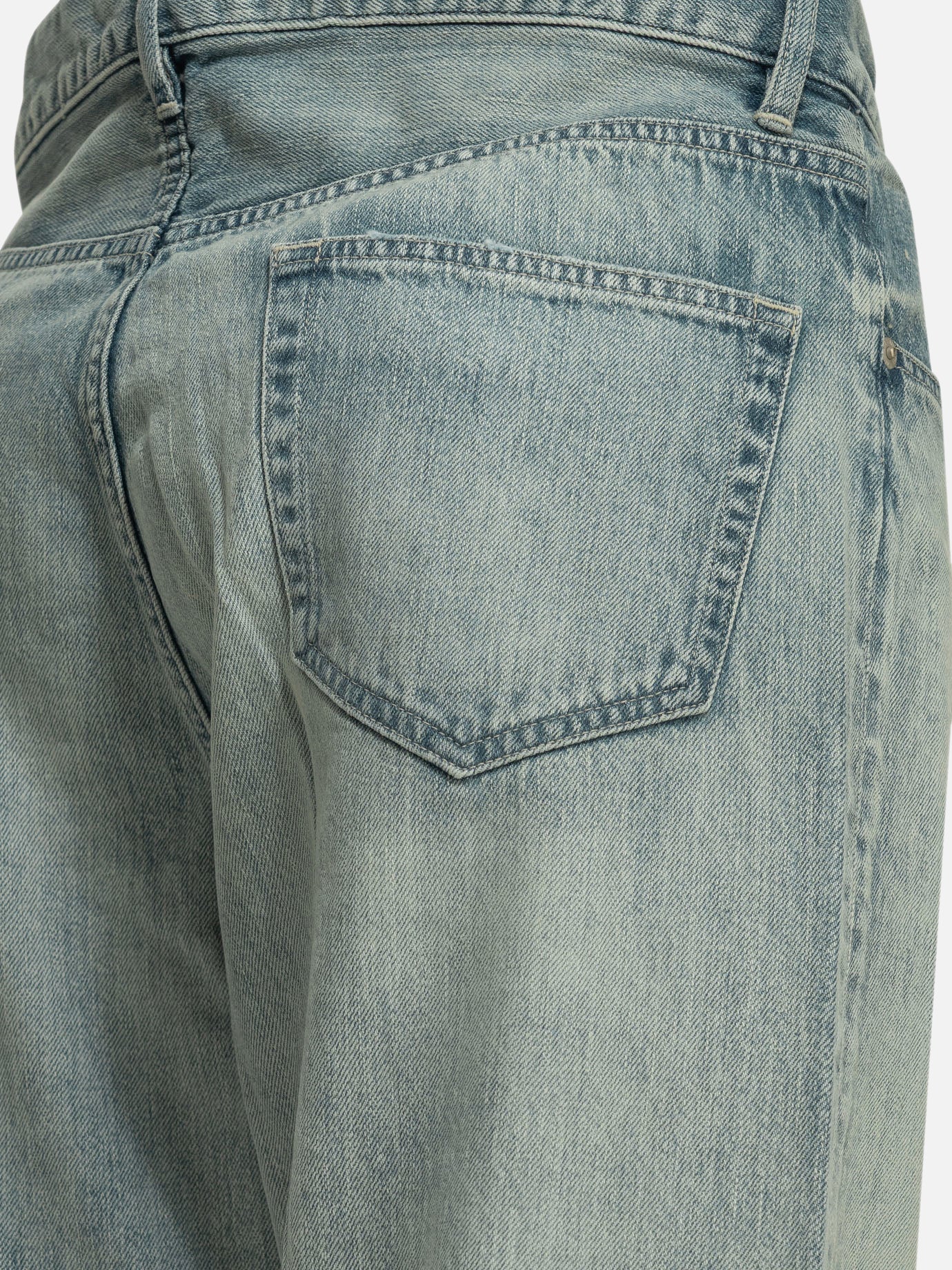 Wide-leg jeans Solid colour Light blue - Auralee Men | PDP | VIETTI Online Store | Zoom-Modal_4