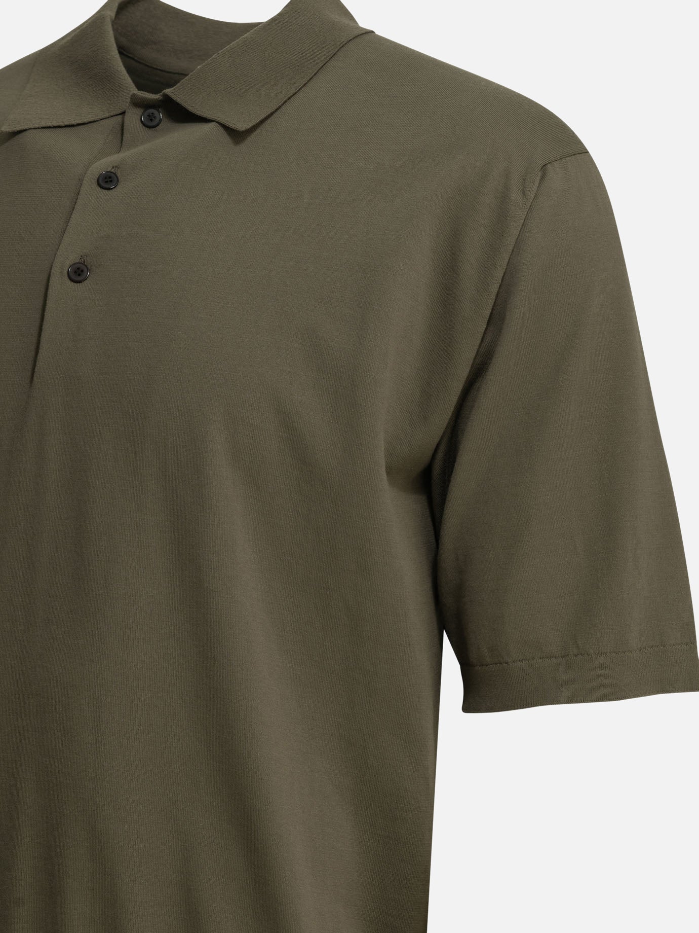 Polo shirts with buttons Solid colour Green - Auralee Men | PDP | VIETTI Online Store | Zoom-Modal_4