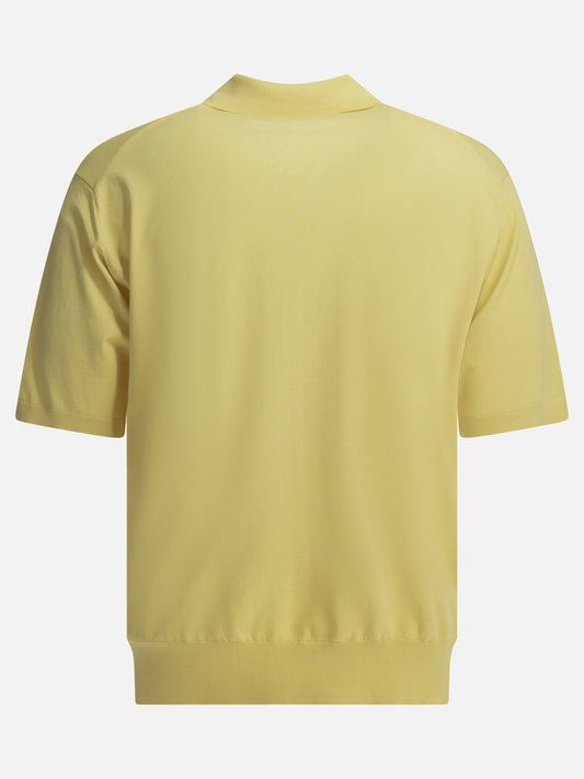 Polo shirts with buttons Solid colour Yellow - Auralee Men | PLP | VIETTI Online Store | 2