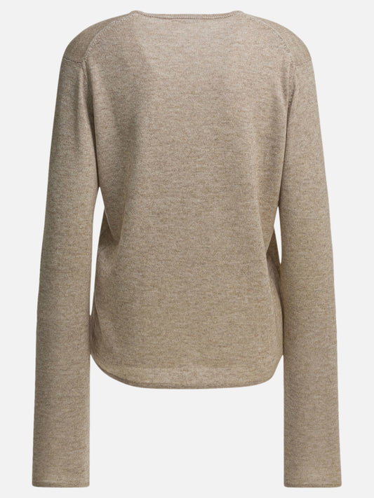 Crewneck sweaters Solid colour Beige - Auralee Women | PLP | VIETTI Online Store | 2