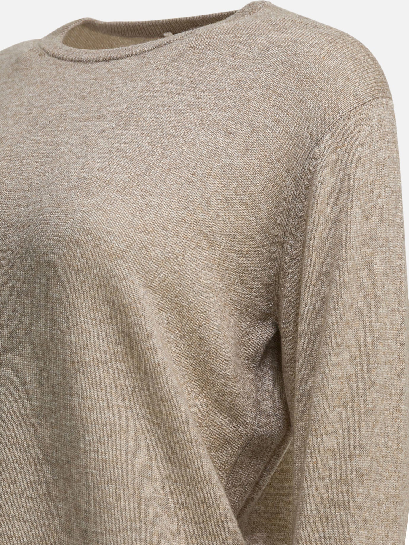 Crewneck sweaters Solid colour Beige - Auralee Women | PDP | VIETTI Online Store | Zoom-Modal_4