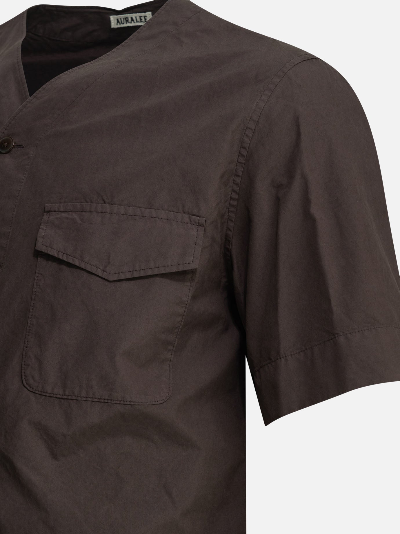 Camicie casual Solid colour Marrone - Auralee Uomo | PDP | VIETTI Online Store | Zoom-Modal_4