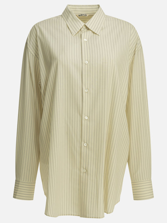 Auralee Super fine wool casual shirt Yellow