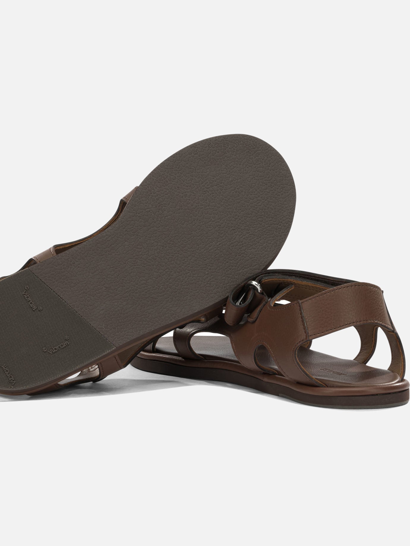 Flat sandals 100% calf leather Brown - Auralee Women | PDP | VIETTI Online Store | Zoom-Modal_5