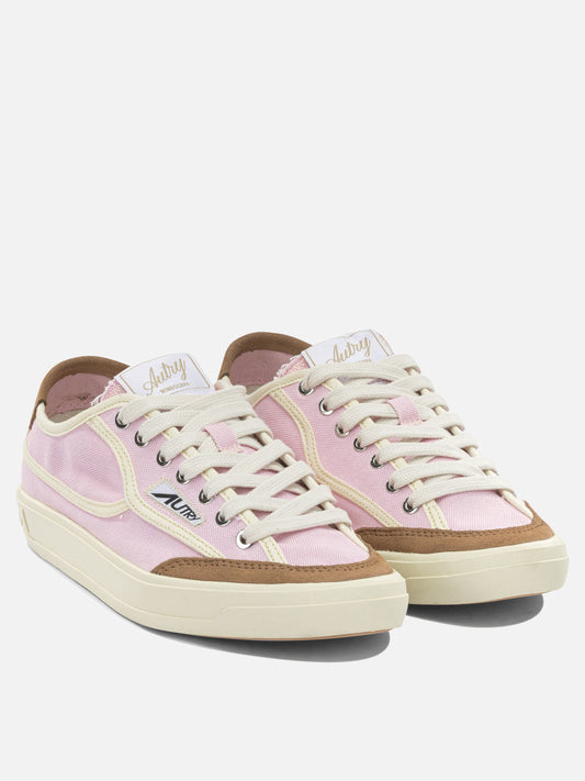 Low top sneakers 70% canvas 30% suede cow leather - 100% rubber Pink - Autry Women | PLP | VIETTI Online Store | 2